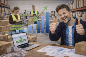 Mérlegelő webshop tulajdonos a saját raktár és a fulfillment szolgáltatás között.